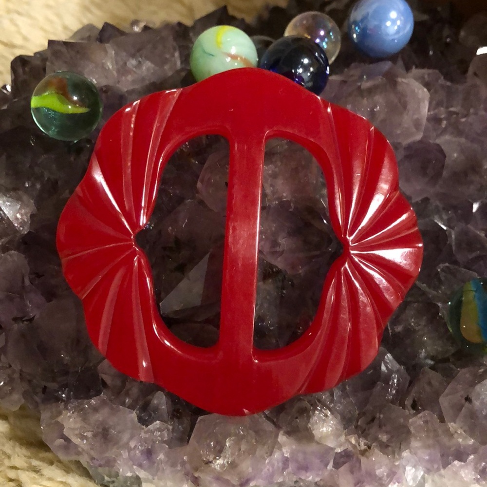 Red BAKELITE Buckle from My Personal Closet😎